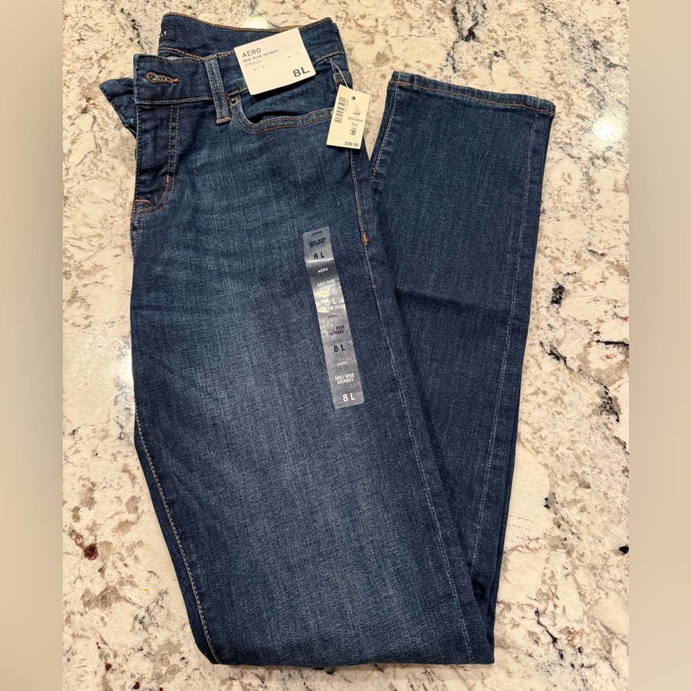 AERO Mid Rise Skinny Stretch Women’s Jeans 8L NWT